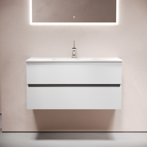 Тумба под раковину Sancos Urban UR100W 100х50 подвесная цвет белый - фото 3